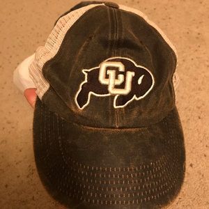 Distressed CU buff hat